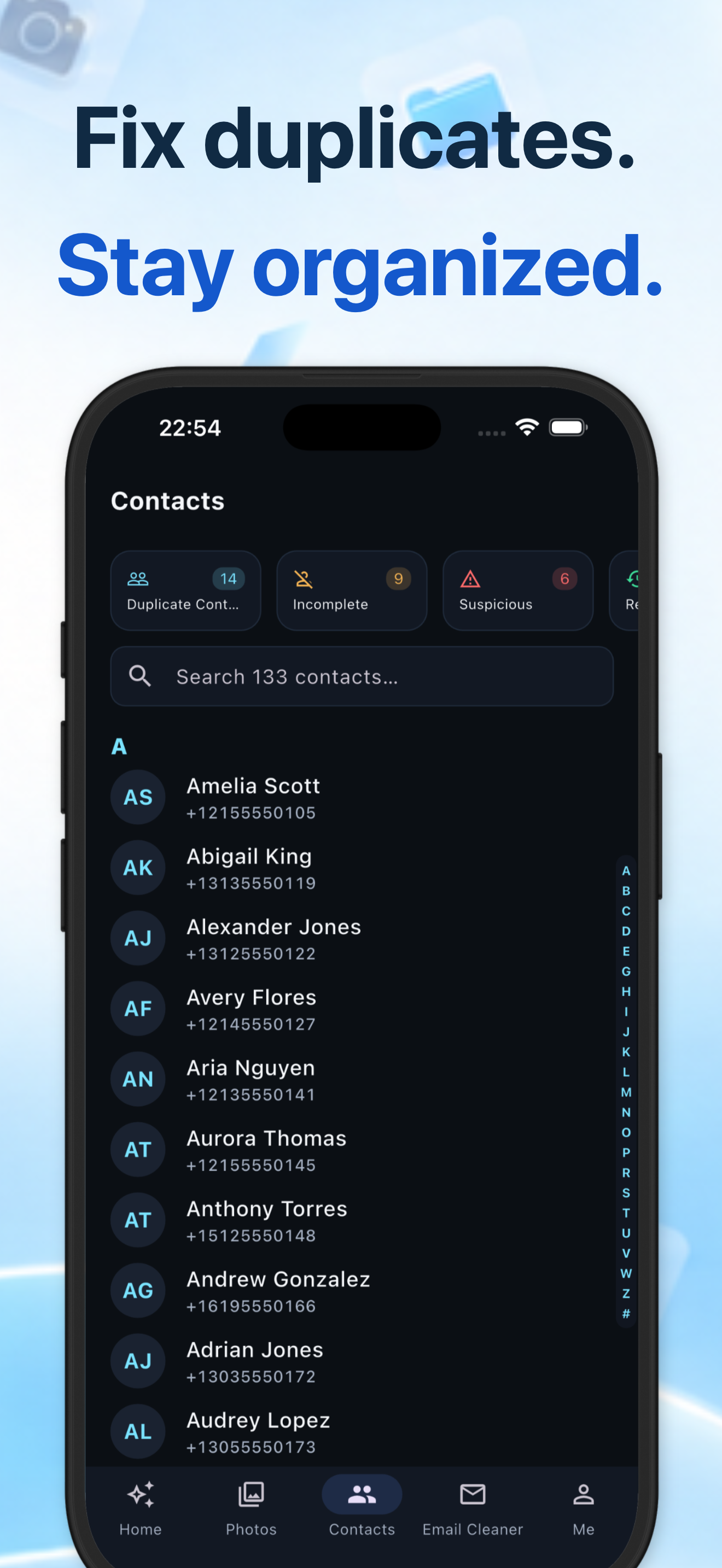 Fix duplicate contacts